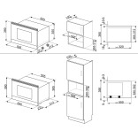 SMEG įmontuojama mikrobangų krosnelė MP822PO  | 5