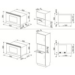 SMEG įmontuojama mikrobangų krosnelė MP722PO  | 3