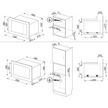 SMEG įmontuojama mikrobangų krosnelė FMI320X2  | 2