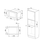 SMEG  įmontuojama mikrobangų krosnelė FMI425X  | 3