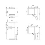 SMEG šaldytuvas FAB30RPK5  | 8