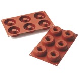 SILIKOMART silikoninė kepimo forma "Donuts" 6 x 98 ml (viso: 588 ml) | 1