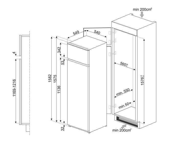 SMEG šaldytuvas D4152E  | 3