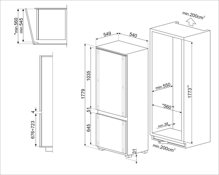 SMEG šaldytuvas C41721E  | 3