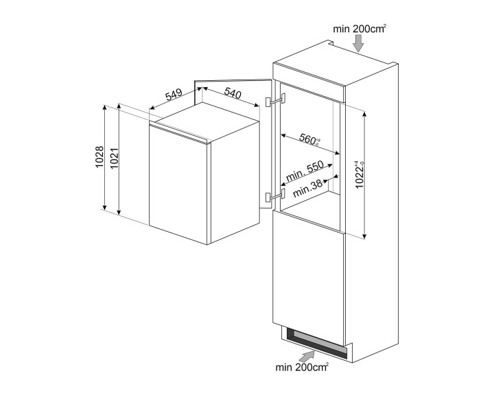 SMEG šaldytuvas S4L100E  | 3