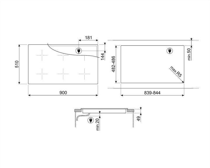 SMEG indukcinė kaitlentė SI2951D  | 2