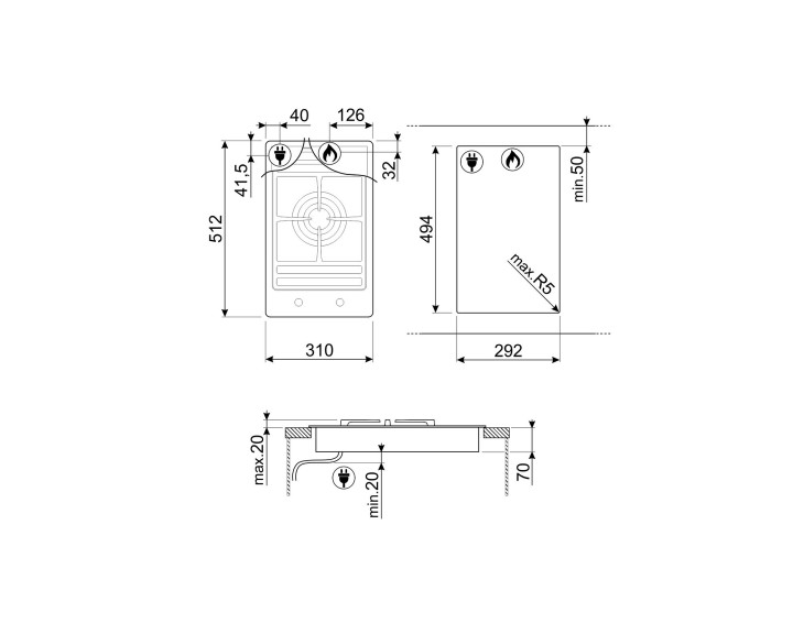 SMEG dujinė kaitlentė PGF31G2  | 3