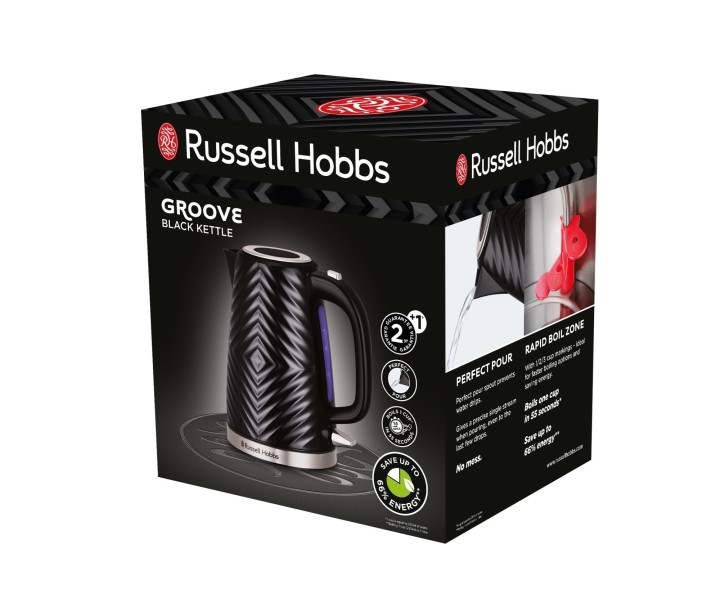 "Russell Hobbs" elektrinis virdulys "Groove Black", 1,7 l, 26380-70  | 2