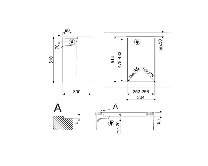 SMEG indukcinė kaitlentė SI2321D  | 3