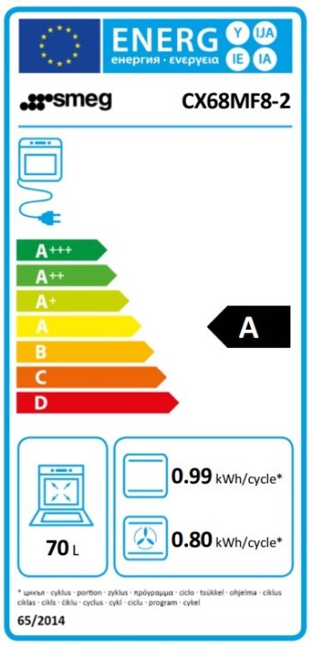 SMEG dujinė viryklė su elektrine orkaite CX68MF8-2  | 4