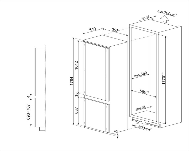 SMEG šaldytuvas C9174DN2D  | 6