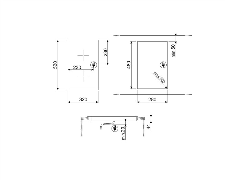 SMEG elektrinė kaitlentė SE232TX1  | 2